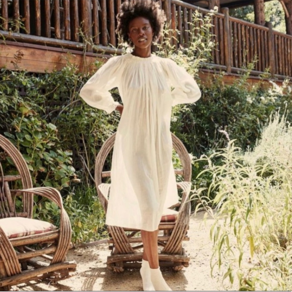NWT Doen Odessa Nightgown Dress in Color Salt Size S